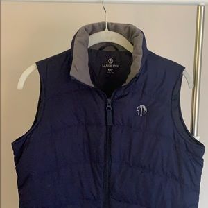 Navy Monogrammed Lands End Vest ATM